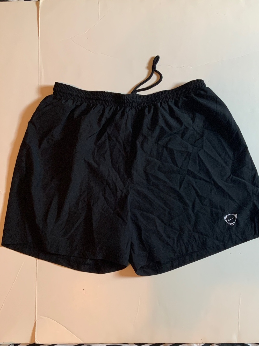 Nike Men's Black Athletic Shorts with Drawcord